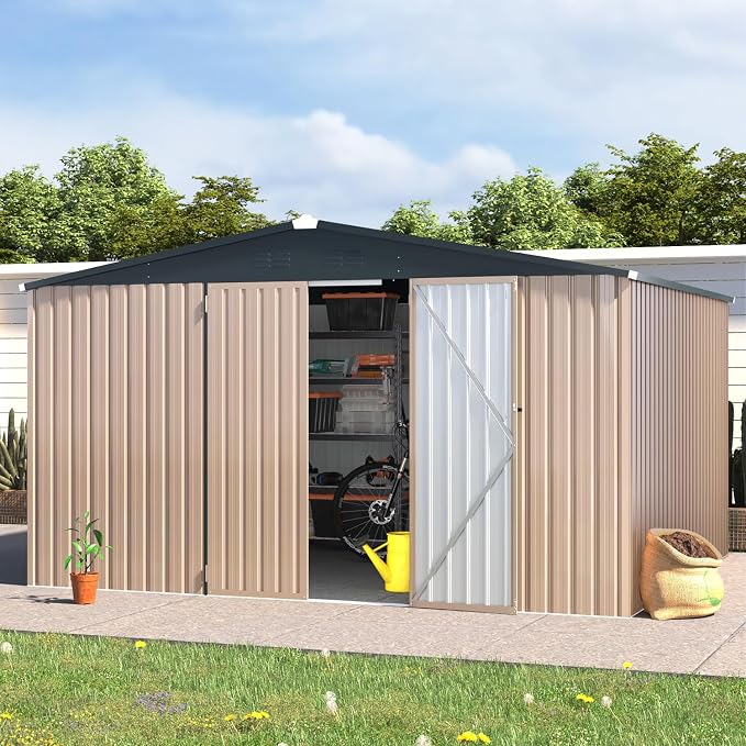 U-MAX 12' x 10' Metal Storage Shed - Image 2