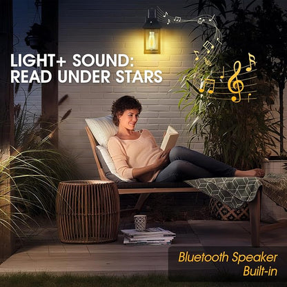2PACK Bluetooth Speaker Outdoor Wall Lights - Image 7