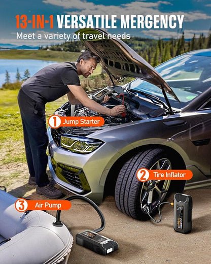 NOVSIGHT Jump Starter With Air Compressor - Image 2