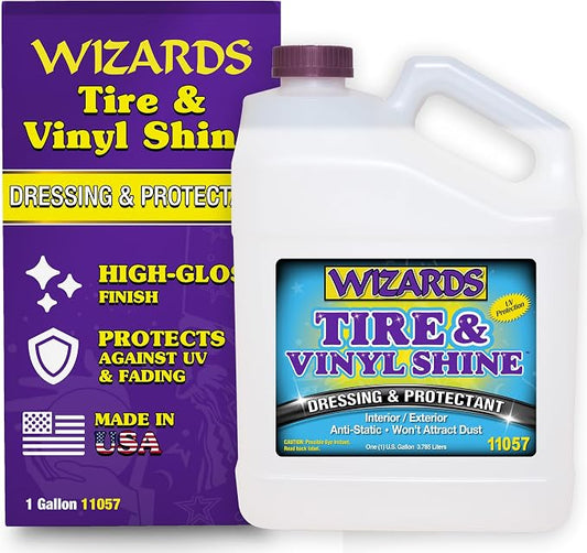 Wizards - Vinyl & Tire Shine Spray, Tire Dressing and Protectant, Professional by Wizards
