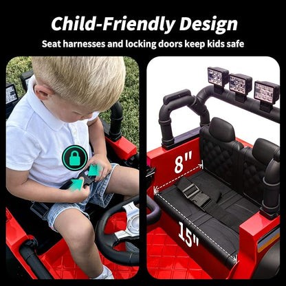 12V Kids Ride on Car Truck, Kids Electric Vehicles Car Ride on Toy - Image 6