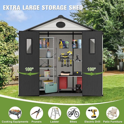 COOS BAY Resin Outdoor Storage Shed - Image 8