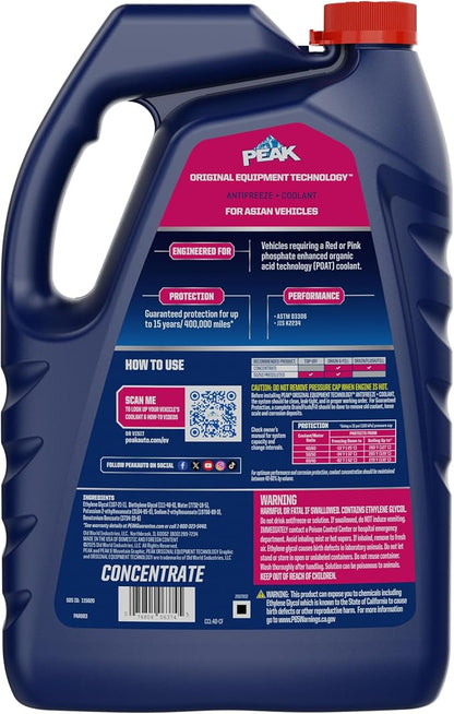 PEAK OET Extended Life Red/Pink Concentrate Antifreeze/Coolant - Image 2