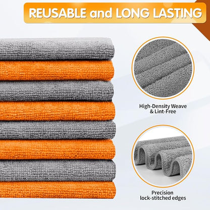 FIXSMITH Microfiber Cleaning Cloth -Pack of 8, Highly Absorbent Cleaning Rags - Image 3