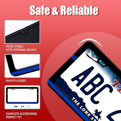 Thin Blue Line License Plate Frame Patriotic License Plate Frames Funny - Image 2