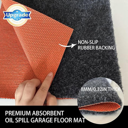 Oil Spill Garage Floor Mat Large, Heavy Duty 72" x 60" 8mm Thick Garage Mat - Image 3