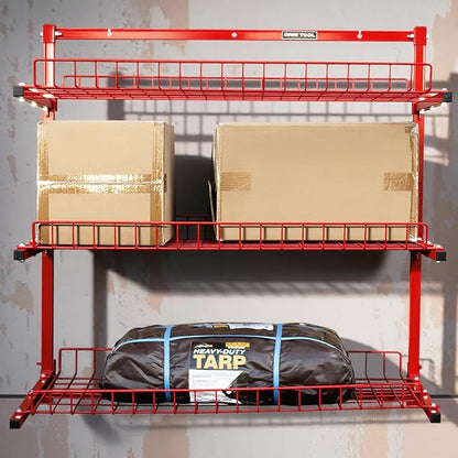 LAUCO Wall Mounted Storage Rack, 3-Level Metal Wall Shelving - Image 6
