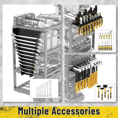Heavy Duty Power Tool Organizer Wall Mount, Cordless Drill Hanger Storage Rack - Image 3