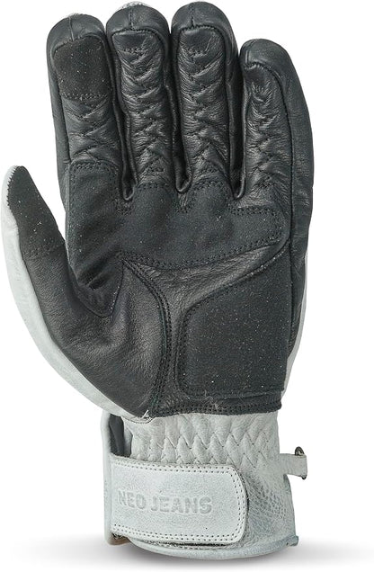 Leather Motorcycle Gloves with Adjustable Fitting Bike Riding Gloves - Image 2