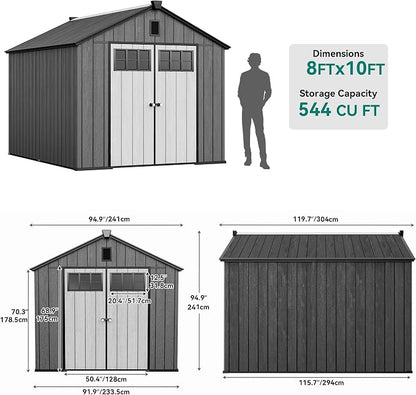YITAHOME 8x10 FT Outdoor Storage Shed - Image 8