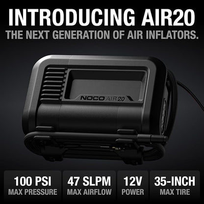 NOCO AIR20: UltraFast 20A Tire Inflator - 12V Portable Air Compressor Pump - Image 2