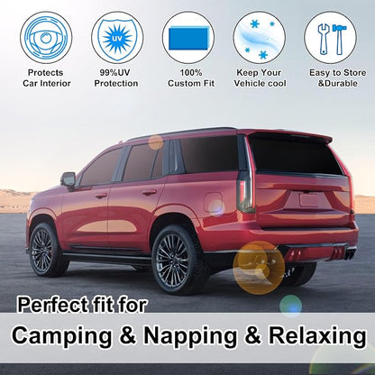 TINGLU Window Shades for Cadillac XT6 2020-2025 Accessories Side Full Windows - Image 6