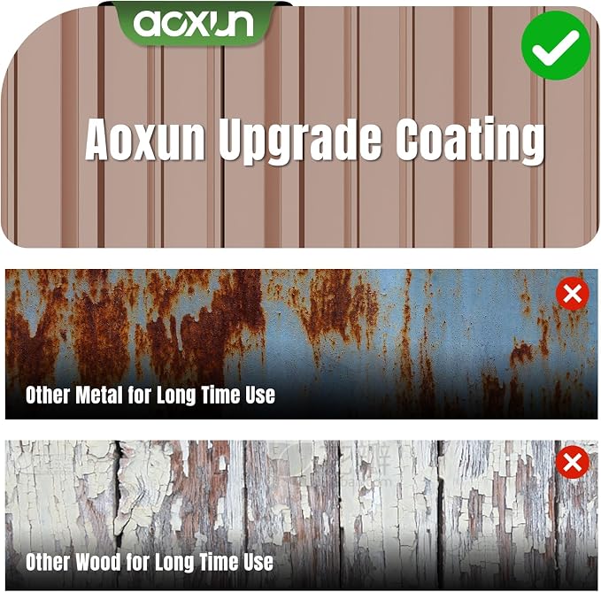 Aoxun 5'x3' Outdoor Storage Shed - Image 3