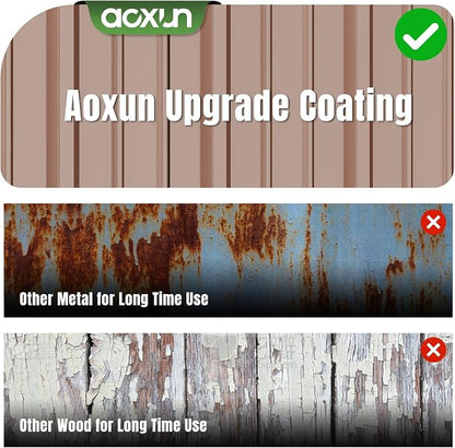 Aoxun 5'x3' Outdoor Storage Shed - Image 3