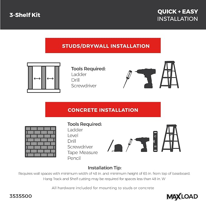 ClosetMaid MaxLoad Heavy Duty Wall Shelf Kit - Image 4
