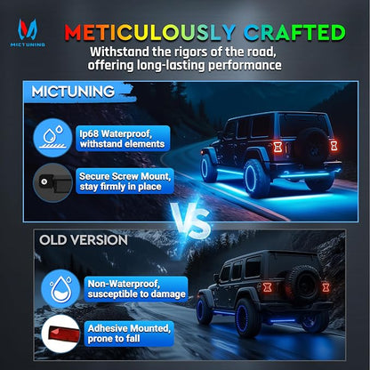 MICTUNING 8Pcs N8+ RGBW Underglow LED Lights - Image 4