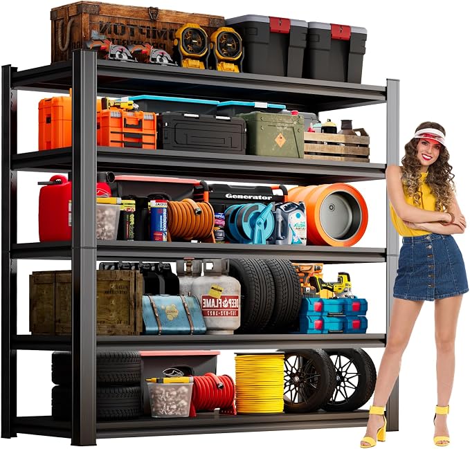 78" H Garage Shelving 3000LBS Heavy Duty Shelving Units and Storage Shelves by ErgoNova