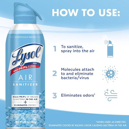Lysol Air Sanitizer Spray with Odor Eliminator - Image 6