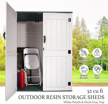 Outdoor Storage Cabinet, 52 Cu ft Resin Storage Box - Image 8