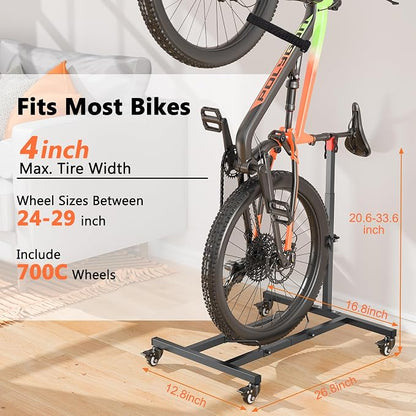 Vertical Bike Stand, Freestanding Space-Saving Bike Rack - Image 2
