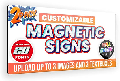 2-Pack, 30 mil Customized Vinyl Car Magnets, Personalized Magnetic Sheets - Image 4