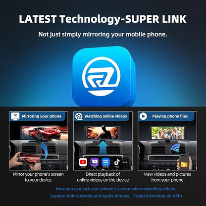 Portable Carplay Screen for Car, 10.26" Wireless Apple Carplay & Android Auto - Image 2