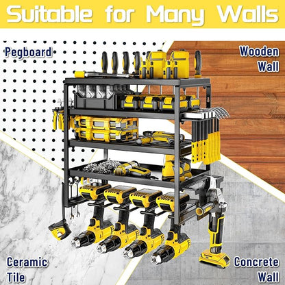 Power Tool Organizer, 5 Layer Drill Holders Wall Mount, Heavy Duty Metal - Image 7