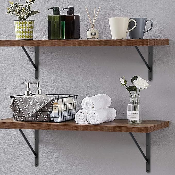20 Pack L18 x H 12" Black Heavy Duty Shelf Brackets - Image 5
