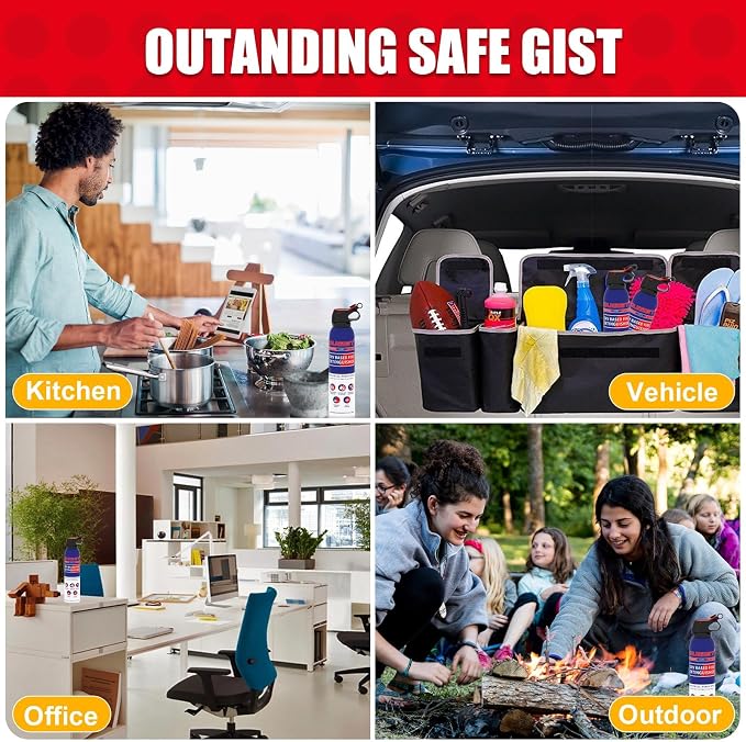Fire Extinguisher for Home & Vehicle - 600g Fire Extinguisher | Grease & - Image 5