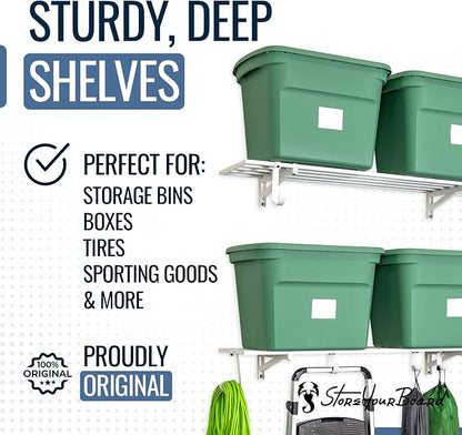StoreYourBoard 2-Pack Heavy Duty Wall Shelves – Wall-Mounted Garage Storage - Image 4