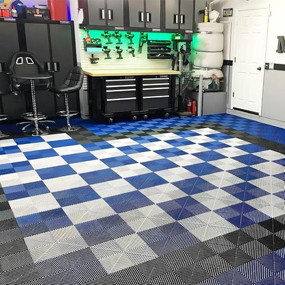 15.7"x15.7" Garage Flooring Tiles, Non-Slip Interlocking Plastic Garage Floor - Image 8