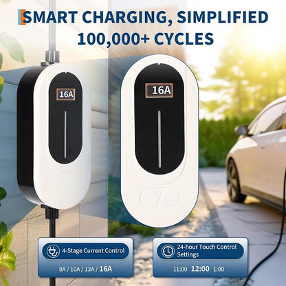 Level 1&2 EV Charger, 16A 110-240V Dual Voltage, NEMA 6-20 & 5-15 Plug - Image 5
