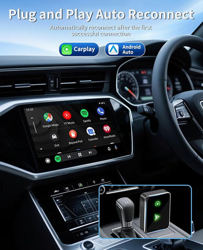 Carplay Wireless Adapter, 2 in1 Carplay & Android Auto 2025 Upgraded Wireless - Image 4