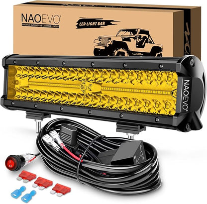 NAOEVO 12 Inch LED Light Bar, 300W 30000LM LED Offroad/Driving/Fog Lights by NAOEVO