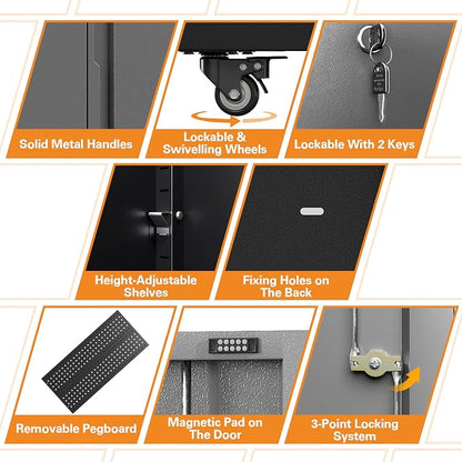 Metal Garage Storage Cabinet - Image 4