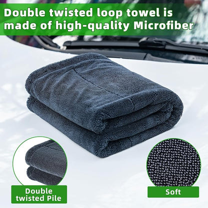 CADONO Huge Microfiber Car Drying Towel, Ultra Absorbent Microfiber Cleaning - Image 2