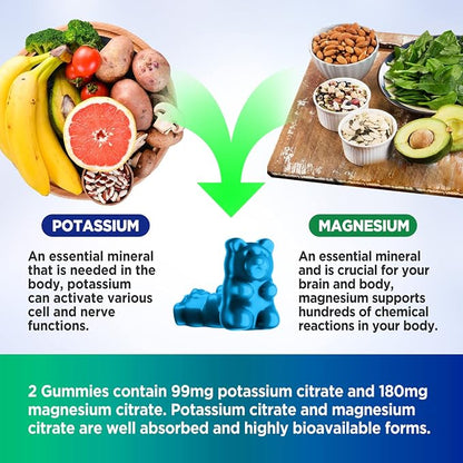 Potassium Magnesium Gummies, High Absorption Potassium Citrate 99mg Magnesium - Image 2