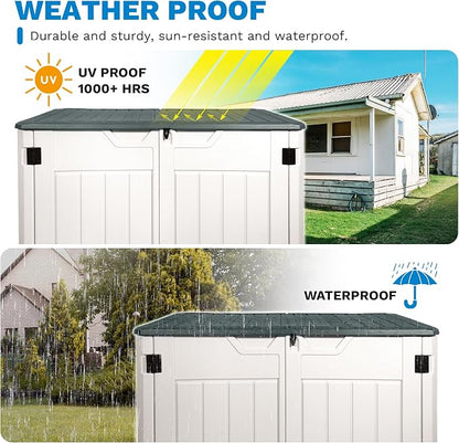47 Cu ft Outdoor Storage Shed, Resin Outdoor Storage Box - Image 2
