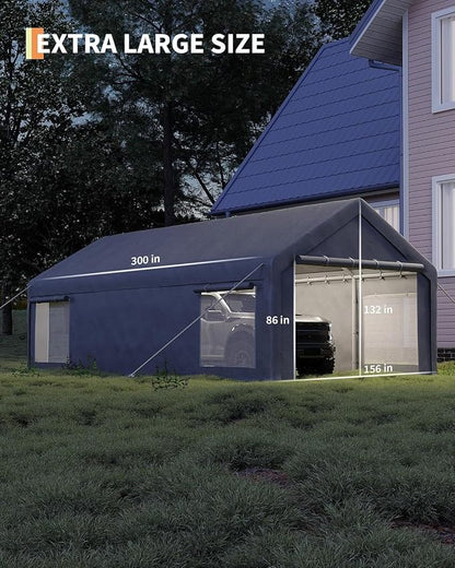 13 x 25ft Heavy-Duty Carport Canopy - Image 3