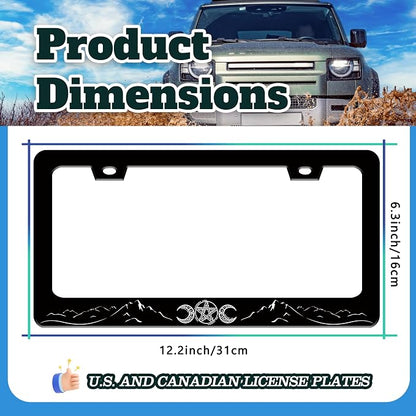 Triple Goddess License Plate Frame Mountains Moon License Plate Holder - Image 3