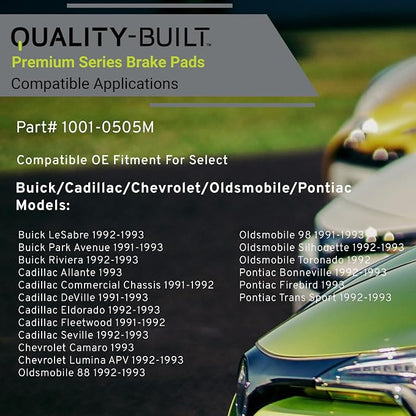 Premium Semi-Metallic Front Brake Pads Compatible - Image 3