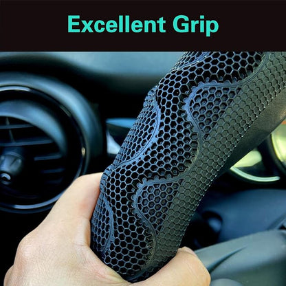 PINCTROT D Shaped 14.5-15 Inch Steering Wheel Cover Great Grip - Image 4