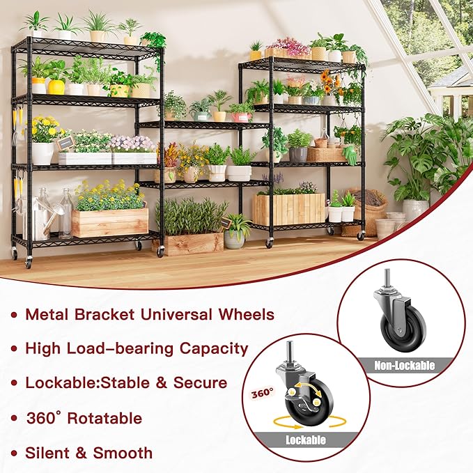 PrimeZone 36" W x 16" D x 79" H Wire Storage Shelves - Image 8