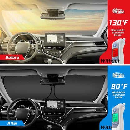 ARISMOTOR Windshield Sun Shade for Ford Escape 2020-2025, Custom Fit Foldable - Image 2