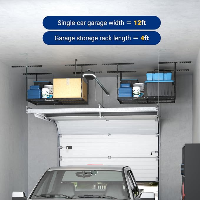 FLEXIMOUNTS 3x4 Overhead Garage Storage Rack, Adjustable Organization System - Image 6