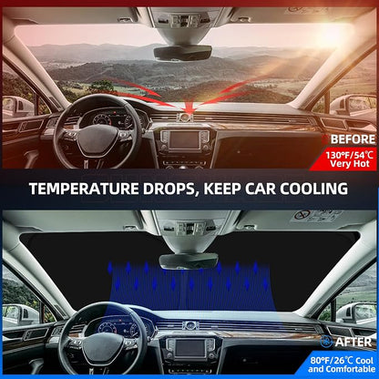 Windshield Sun Shade for Chr-ysler Pacifica 2017-2025 2026 Foldable Sunshade - Image 2