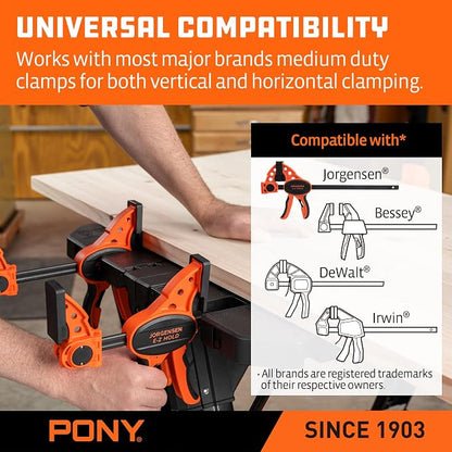 Pony Portable Folding Work Table, 2-in-1 as Sawhorse & Workbench, 31” W×25” - Image 6