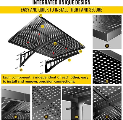 4-pack 2x3ft Adjustable Garage Wall Shelving 1120lbs Load Capacity Heavy Duty - Image 3