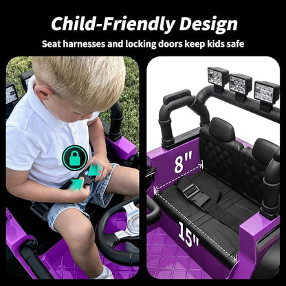 12V Kids Ride on Car Truck, Kids Electric Vehicles Car Ride on Toy - Image 6