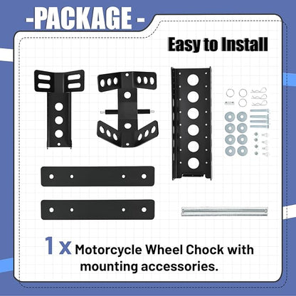 ECOTRIC Motorcycle Wheel Chock Trailer 3000lb Capacity, Adjustable Motorcycle - Image 7